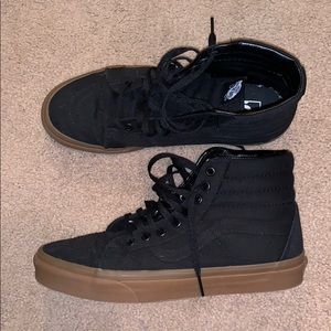Vans Sk8-Hi Unisex Shoes - Men’s Sz 9.5 Black/Gum